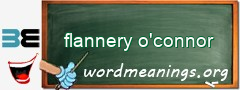 WordMeaning blackboard for flannery o'connor